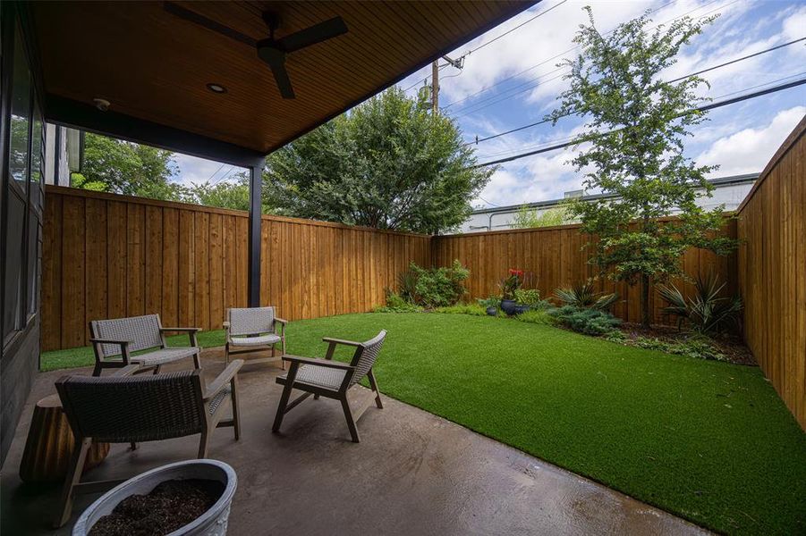 Covered Patio and Backyard Space
