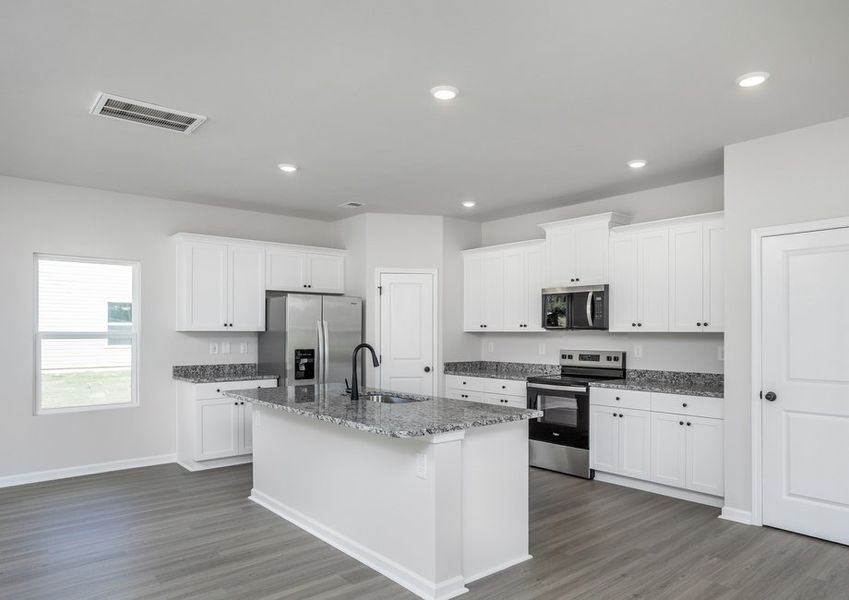 Each home comes with stainless steel appliances