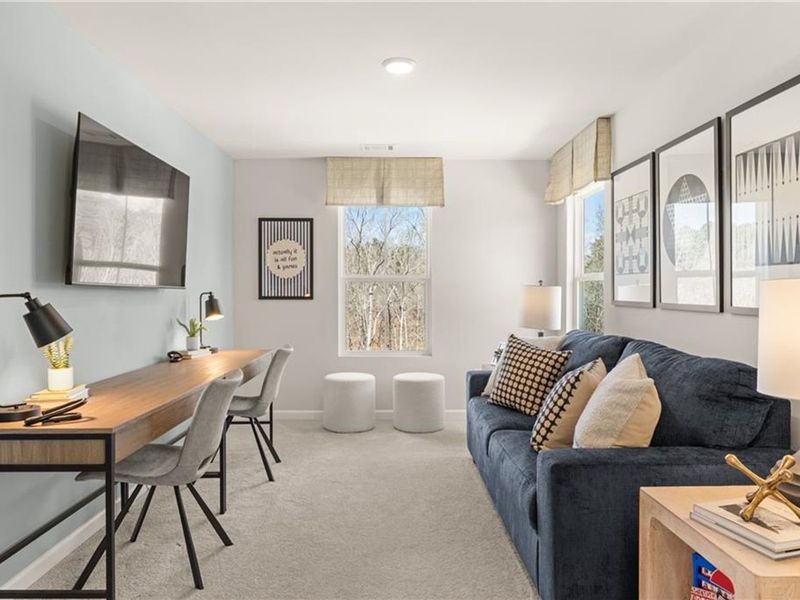 Furnished interior view inside a new home in The Bluffs, Canton (Image 9).