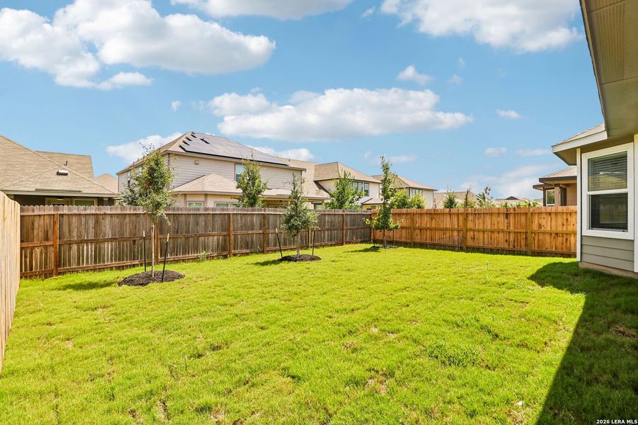 Exterior details and patio area of a home in Estancia Ranch - Premier Series, San Antonio (Image 28). Exterior details and patio area of a home in Estancia Ranch - Premier Series, San Antonio (Image 28).