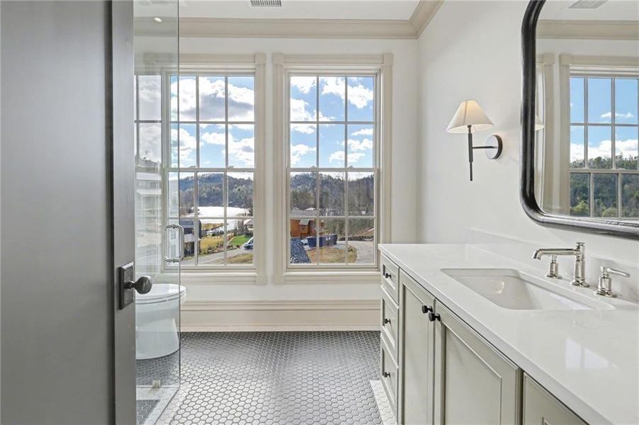 Furnished interior view inside a new home in , Clarkesville (Image 9).