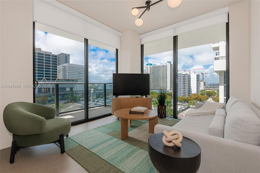 Furnished interior view inside a new home in , Miami (Image 30).