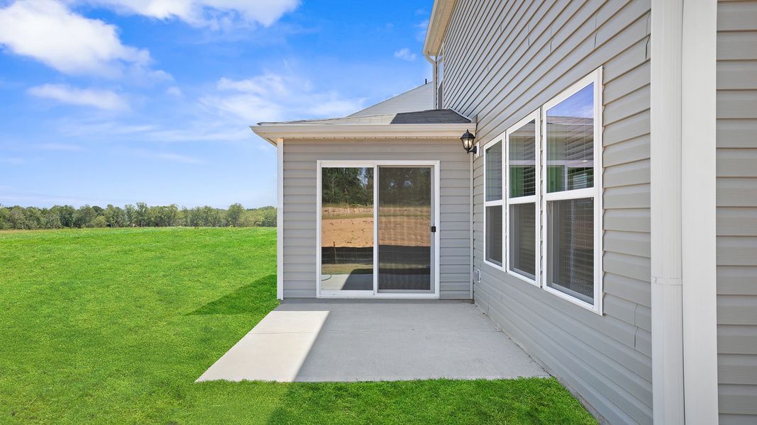 Exterior details and patio area of a home in Harrier Point, Woodruff (Image 24).