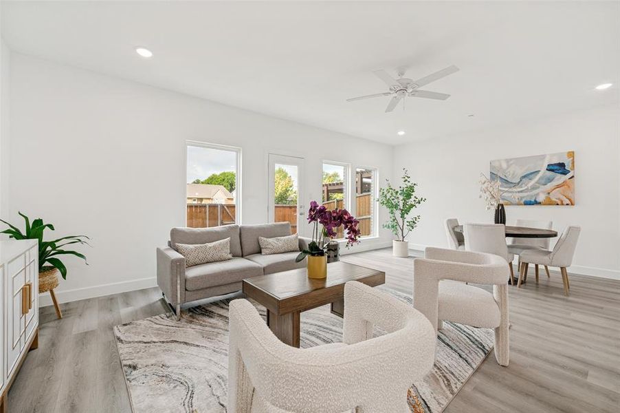 Furnished interior view inside a new home in , The Colony (Image 19).