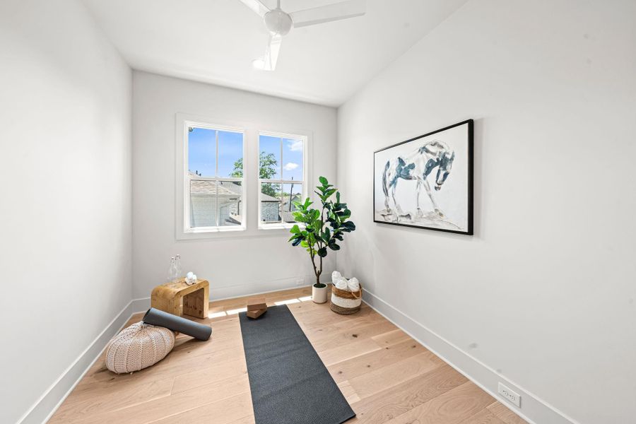 Flex room next to the primary suite can serve as a secondary office, craft room, exercise space, nursery, homework room, etc. Flex room next to the primary suite can serve as a secondary office, craft room, exercise space, nursery, homework room, etc.