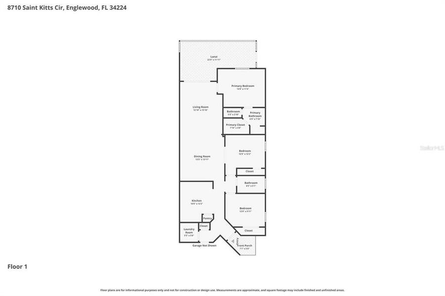 2D floor plan layout of this home in , Englewood, FL (Image 5).
