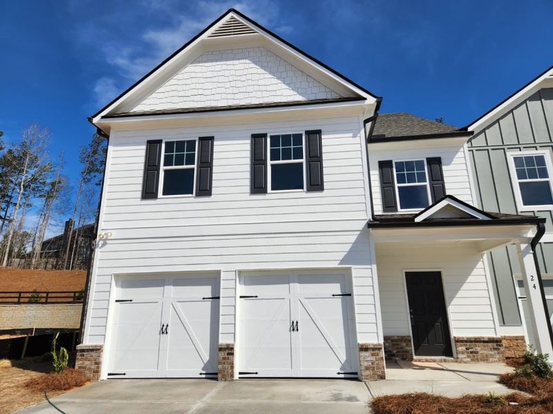 Representative exterior photo of a completed home built from the Boxwood by Piedmont Residential in The Retreat at Browns Ridge, Newnan, GA (Image 14).