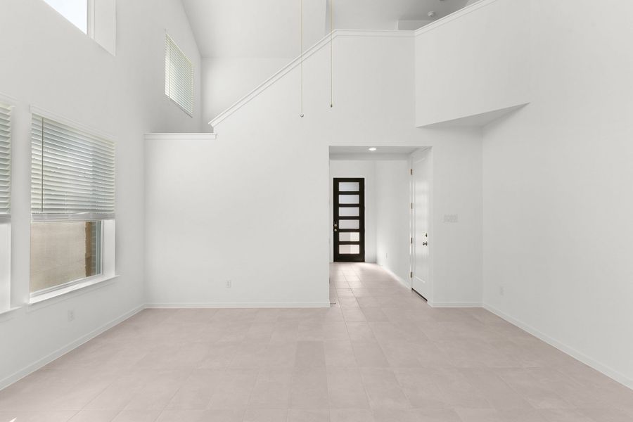 Representative unfurnished interior of a home built from the Ludo by Chesmar Homes in Deerbrooke Cottages, Leander (Image 8). Representative unfurnished interior of a home built from the Ludo by Chesmar Homes in Deerbrooke Cottages, Leander (Image 8).