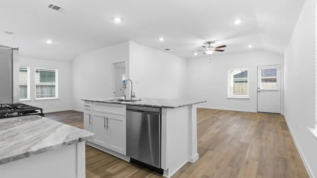Furnished interior view inside a new home in Lakes at Westland Ranch, League City (Image 4).