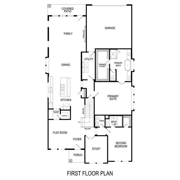 2D floor plan layout of this home in Trails at Cottonwood Creek, Rowlett, TX (Image 4). 2D floor plan layout of this home in Trails at Cottonwood Creek, Rowlett, TX (Image 4).