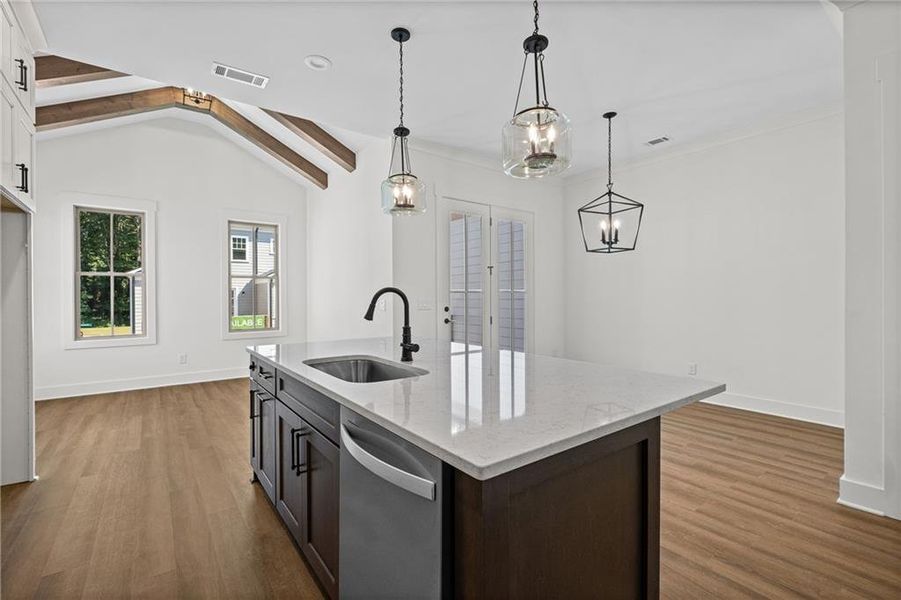 Furnished interior view inside a new home in Devin's Shire, Kennesaw (Image 12).