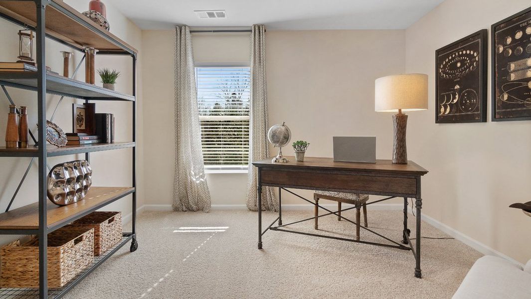 Representative furnished interior of a home built from the GALEN by D.R. Horton in Hamptons at Riverwood South, Dallas (Image 20).