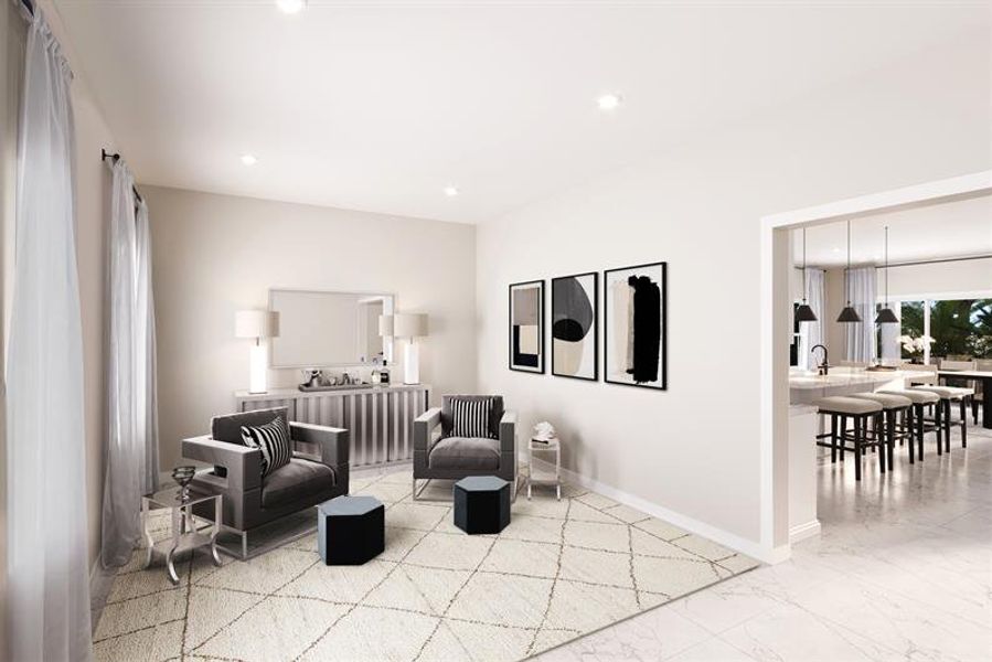 Representative furnished interior of a home built from the Laguna by Ryan Homes in Lake Mattie Preserve Estates, Auburndale (Image 6).