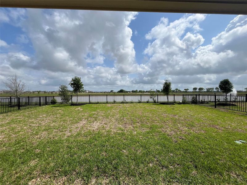 The backyard is the perfect place to gather with the family.