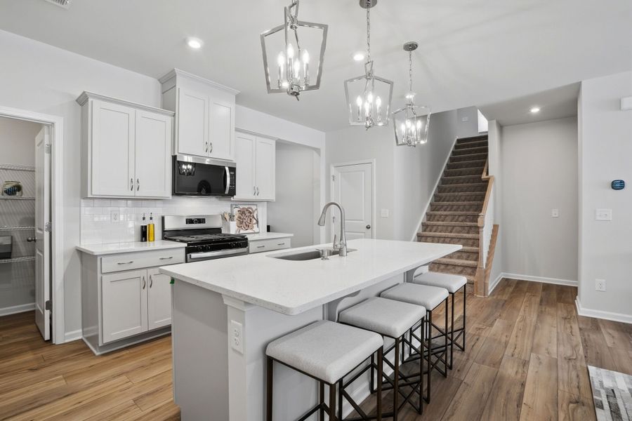 Furnished interior view inside a new home in Waxhaw Landing, Monroe (Image 7).