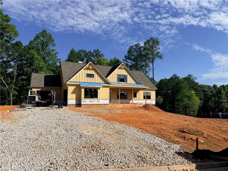 In-progress construction of a new home in Grove Park, Covington, GA (Image 1). In-progress construction of a new home in Grove Park, Covington, GA (Image 1).