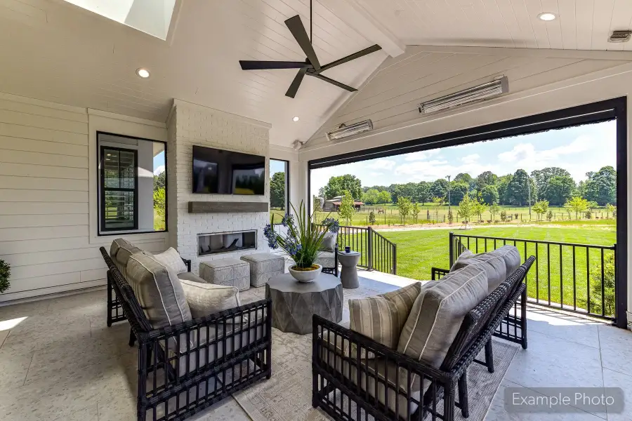 Exterior details and patio area of a home in Weddington Grove, Weddington (Image 2).