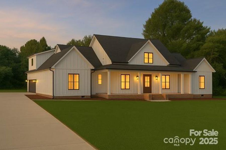 Front exterior of a new home in , Gastonia, NC, highlighting curb appeal (Image 1). Front exterior of a new home in , Gastonia, NC, highlighting curb appeal (Image 1).