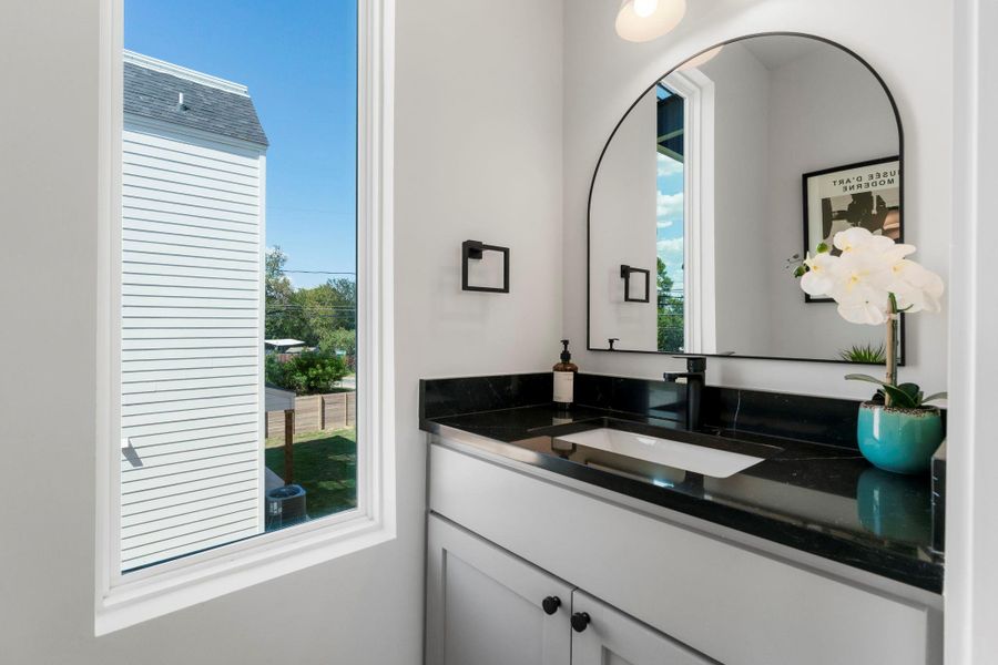 Bathroom featuring vanity