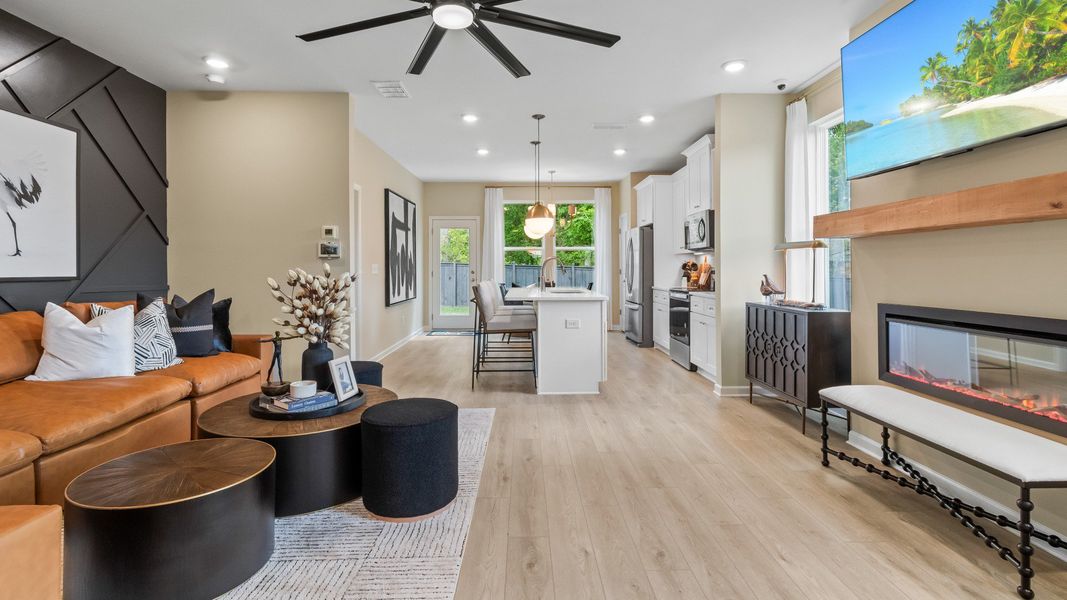 Representative furnished interior of a home built from the Millhaven by DRB Homes in Enclave at Evergreen, Fairburn (Image 4).