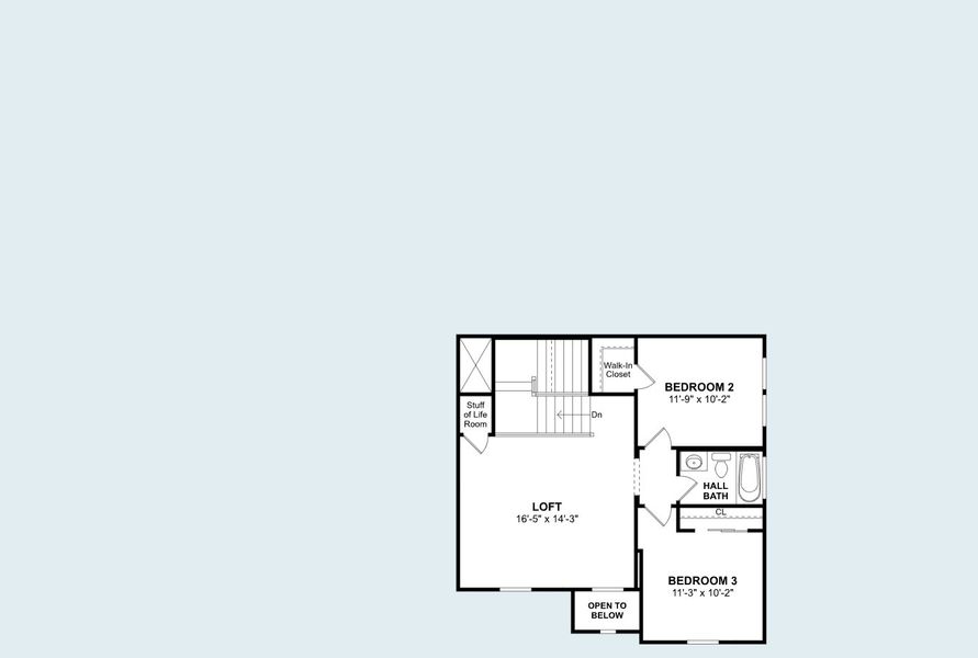 2D floor plan layout for the Cordoba by K. Hovnanian® Homes in Kreymer at the Park, Wylie, TX (Image 19).