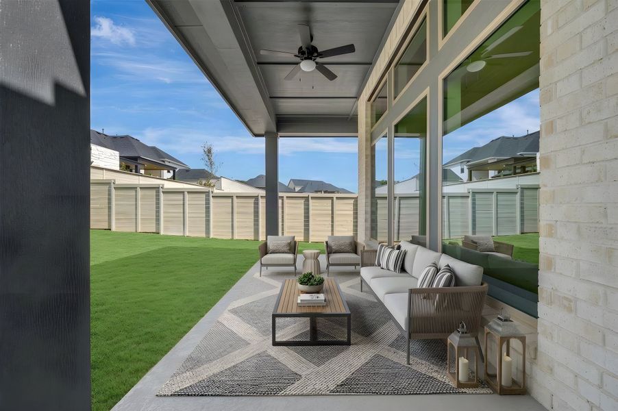 Exterior details and patio area of a home in Landmark, Denton (Image 3).