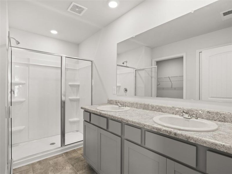 Furnished interior view inside a new home in Oaks at Cedar Grove, Fairburn (Image 3).