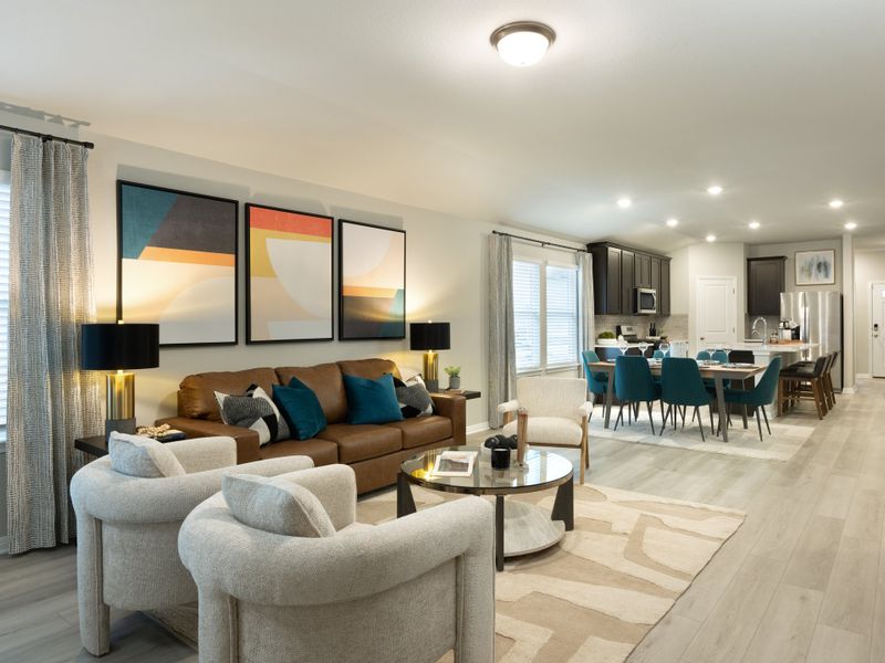 Furnished interior view inside a new home in Lexington Parke, Del Valle (Image 5).