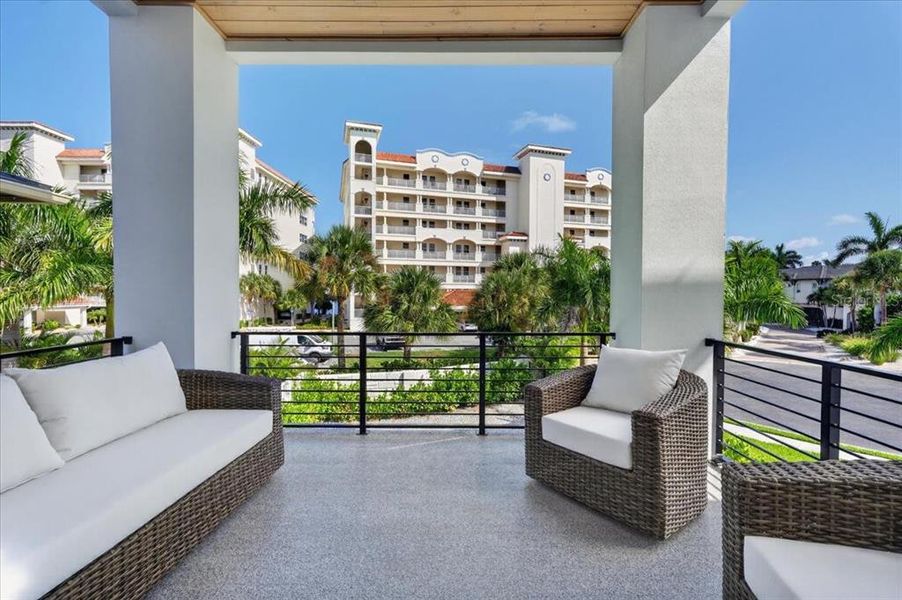 Exterior details and patio area of a home in , Redington Shores (Image 30).