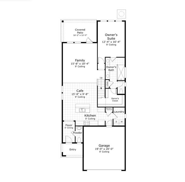 2D floor plan layout for the The Cypress by Providence Homes (Florida) in Reflections at Nocatee, Nocatee, FL (Image 5).