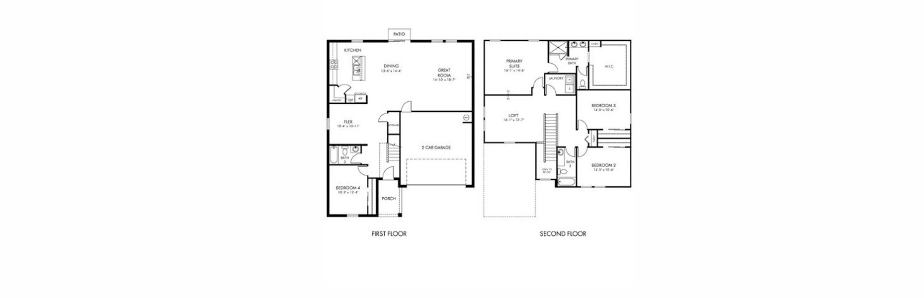 2D floor plan layout of this home in Crosswinds - Signature Series, Haines City, FL (Image 1). 2D floor plan layout of this home in Crosswinds - Signature Series, Haines City, FL (Image 1).