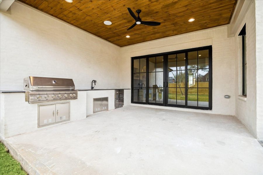 Exterior details and patio area of a home in , Spring Valley Village (Image 25). Exterior details and patio area of a home in , Spring Valley Village (Image 25).