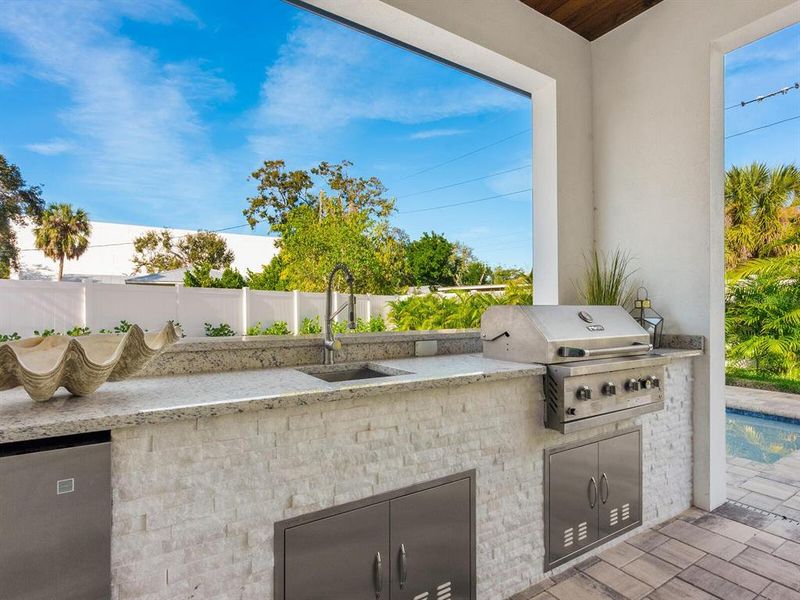 Exterior details and patio area of a home in , Sarasota (Image 30).