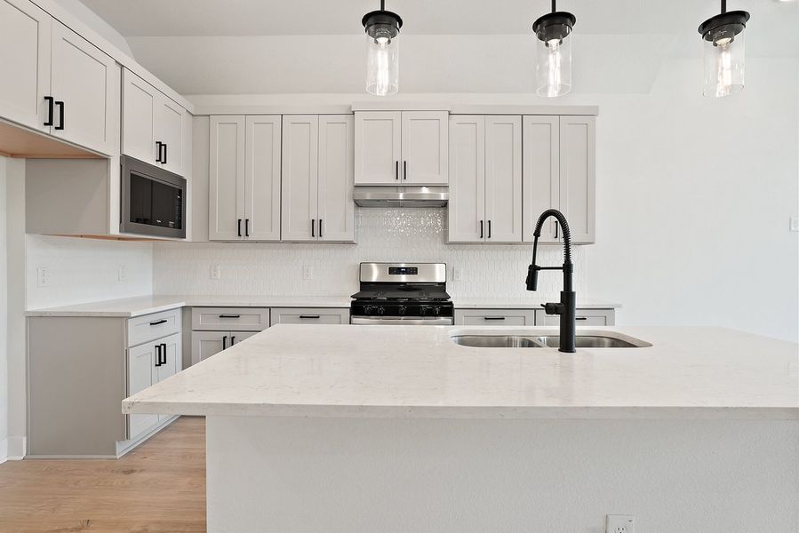 Furnished interior view inside a new home in Koenig Townhomes, Austin (Image 6).