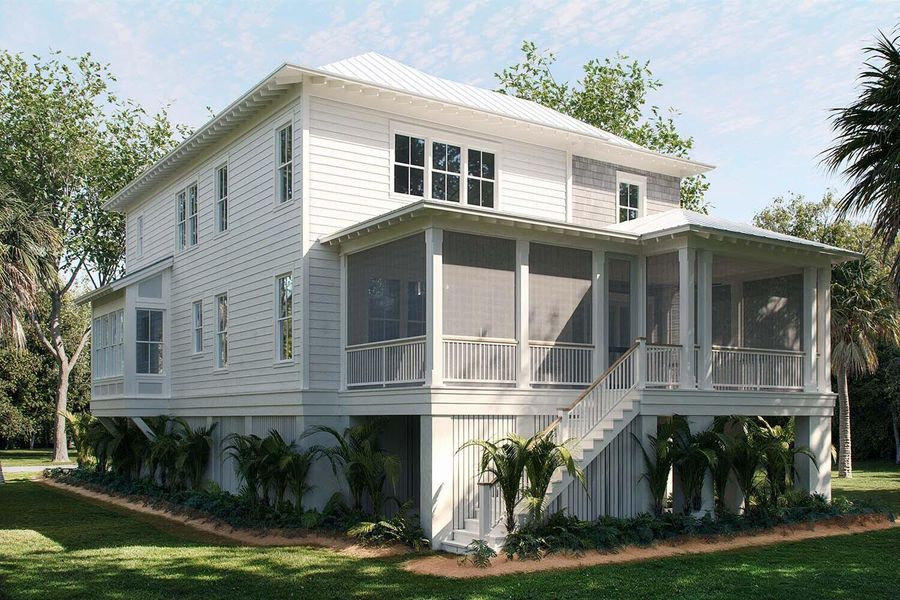Exterior details and patio area of a home in , Johns Island (Image 3). Exterior details and patio area of a home in , Johns Island (Image 3).