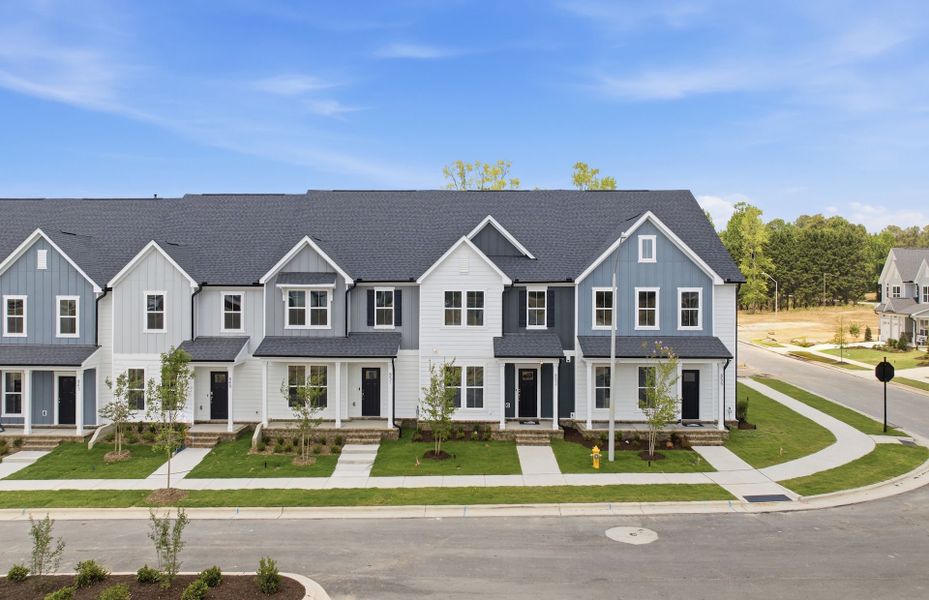Representative exterior photo of a completed home built from the Sedona by Pulte Homes in The Preserve at Marks Creek, Knightdale, NC (Image 25). Representative exterior photo of a completed home built from the Sedona by Pulte Homes in The Preserve at Marks Creek, Knightdale, NC (Image 25).