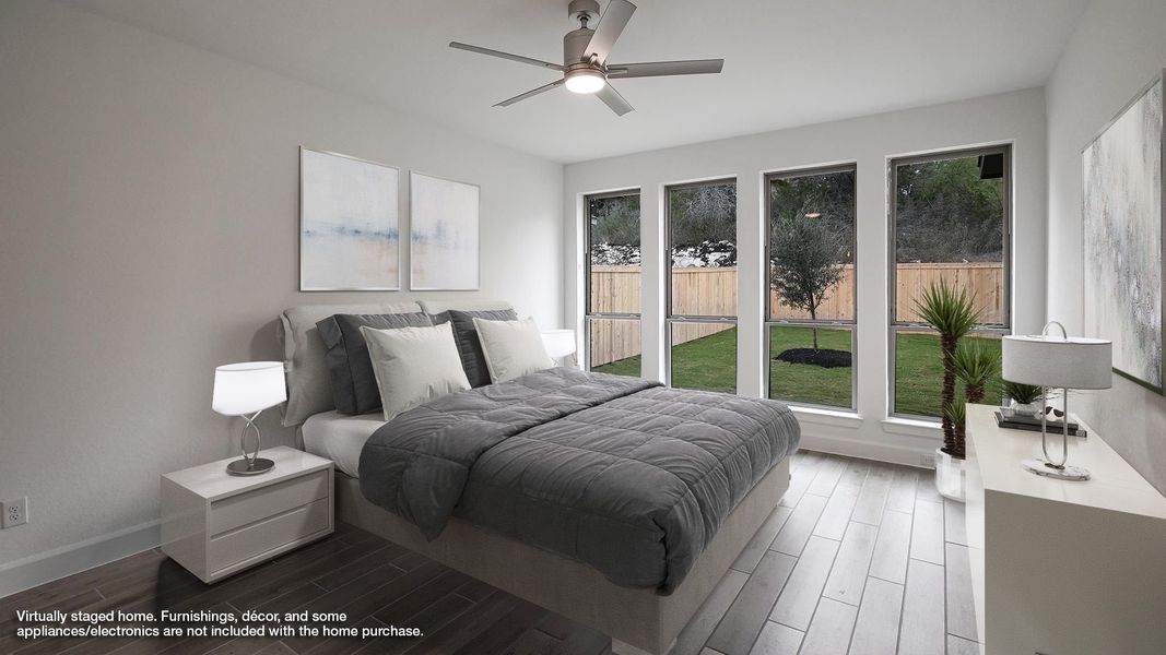 Furnished interior view inside a new home in Hidden Canyon 55', San Antonio (Image 8).