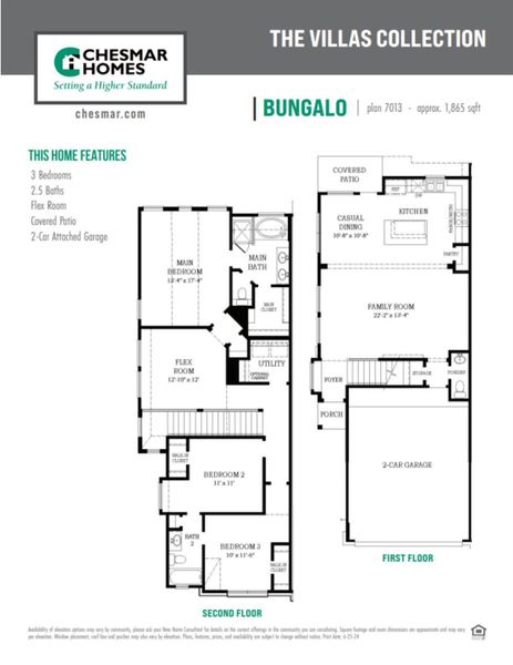 2D floor plan layout of this home in Bridgeland, Cypress, TX (Image 2).