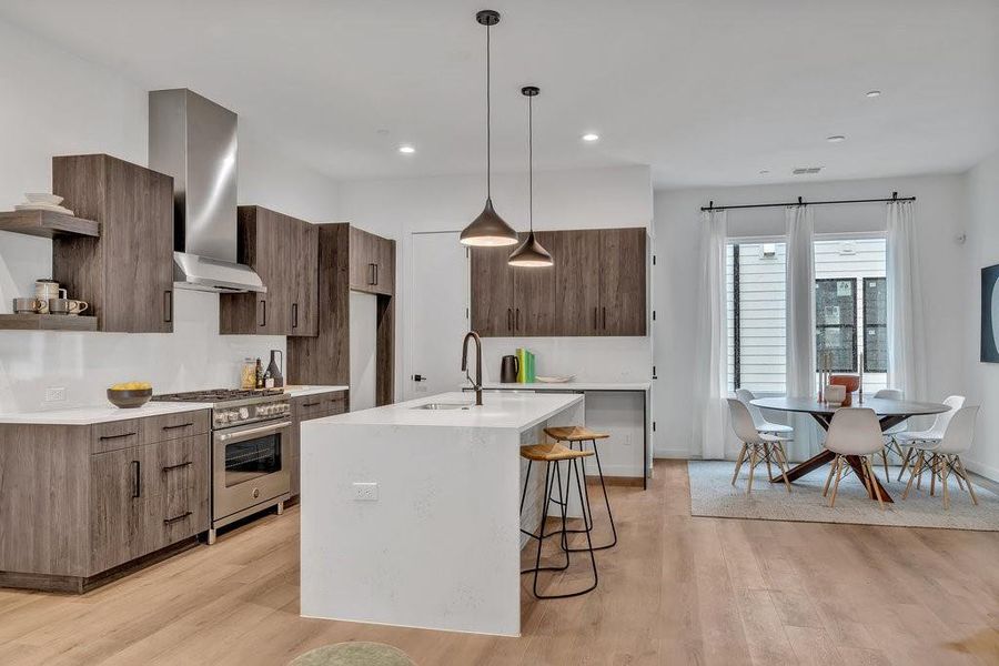 Furnished interior view inside a new home in , Dallas (Image 15).