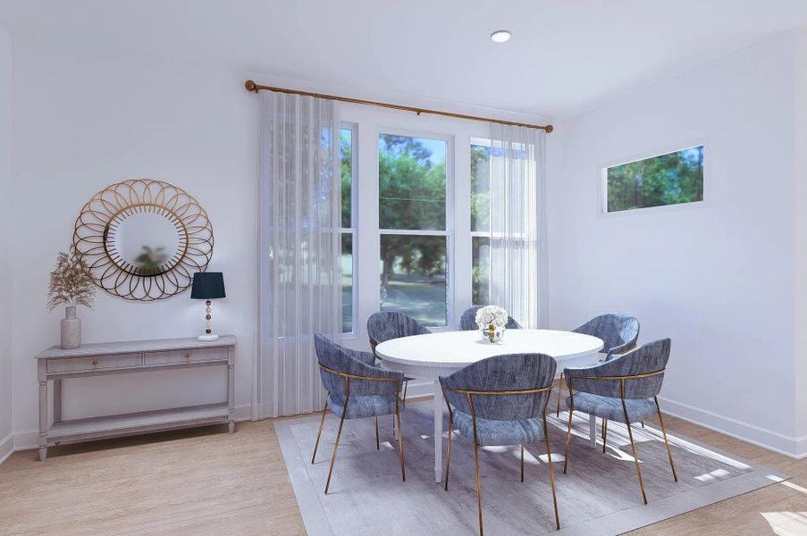 Furnished interior view inside a new home in Austin Point Summit, Richmond (Image 8). Furnished interior view inside a new home in Austin Point Summit, Richmond (Image 8).