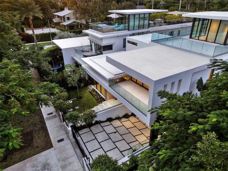 Exterior details and patio area of a home in , Miami (Image 47). Exterior details and patio area of a home in , Miami (Image 47).