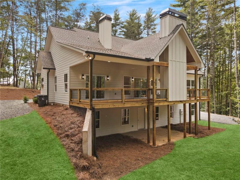 Exterior details and patio area of a home in , Dahlonega (Image 28).