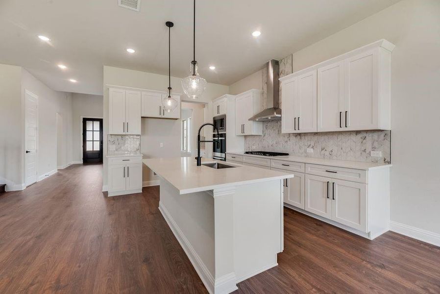 Furnished interior view inside a new home in Villages of Creekwood, Frisco (Image 9). Furnished interior view inside a new home in Villages of Creekwood, Frisco (Image 9).