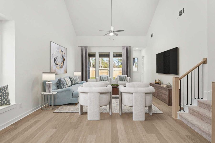 Furnished interior view inside a new home in Evergreen, Conroe (Image 14).