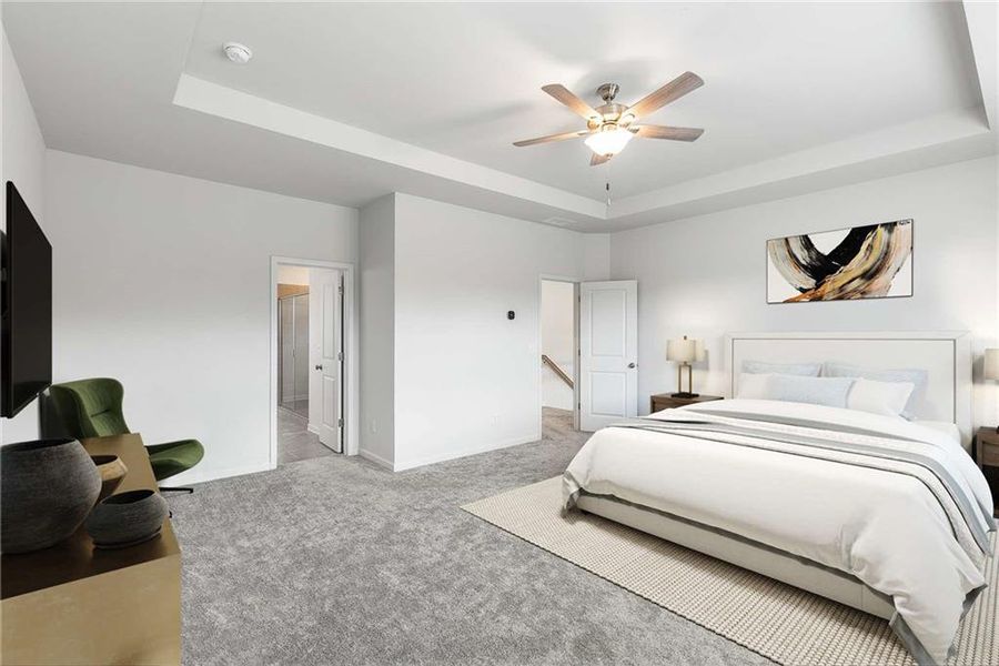 Furnished interior view inside a new home in Carmichael Farms, Canton (Image 19).