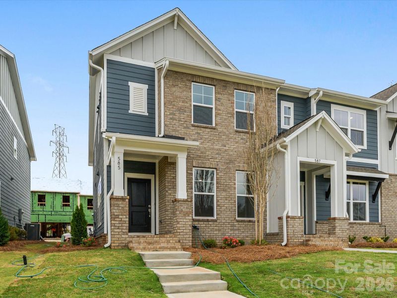 Front exterior of a new home in Hardy Pond Townhomes, Rock Hill, SC, highlighting curb appeal (Image 26).