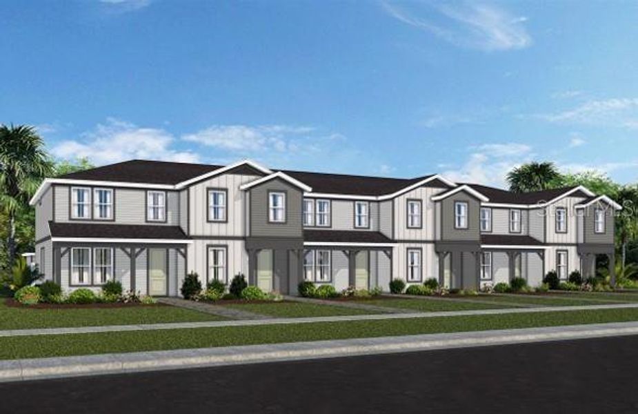 Exterior Design. Artistic rendering for this new construction home. Pictures are for illustrative purposes only. Elevations, colors and options may vary.