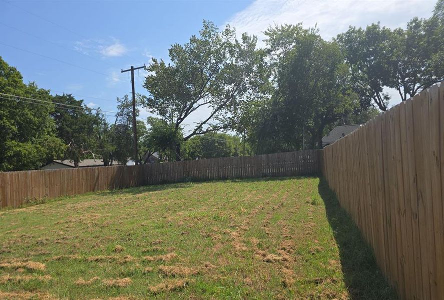 View of fenced backyard View of fenced backyard