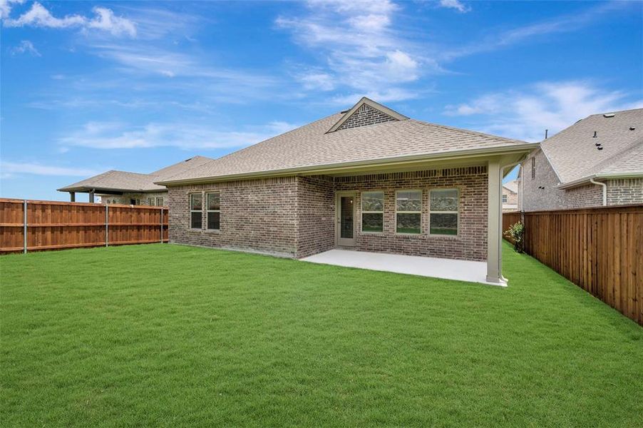 Exterior details and patio area of a home in Aspire at Reunion, Newark (Image 2). Exterior details and patio area of a home in Aspire at Reunion, Newark (Image 2).