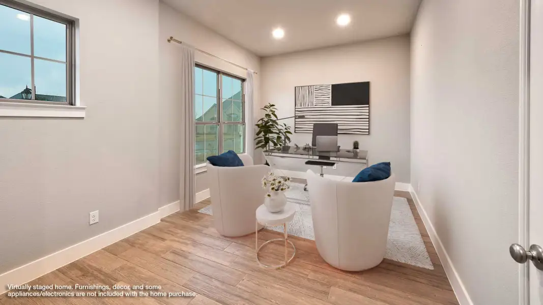 Furnished interior view inside a new home in Parkside on the River West, Georgetown (Image 8).